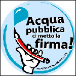 Logo "Acqua pubblica ci metto la firma!"